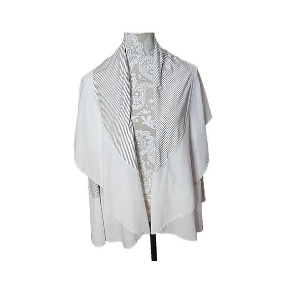 Soft Surroundings Open Front Drape Cardigan White Women's XS - Picture 1 of 8